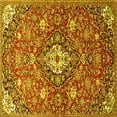 thumbnail image 1 of Ahgly Company Machine Washable Indoor Square Persian Yellow Traditional Area Rugs, 6' Square, 1 of 4