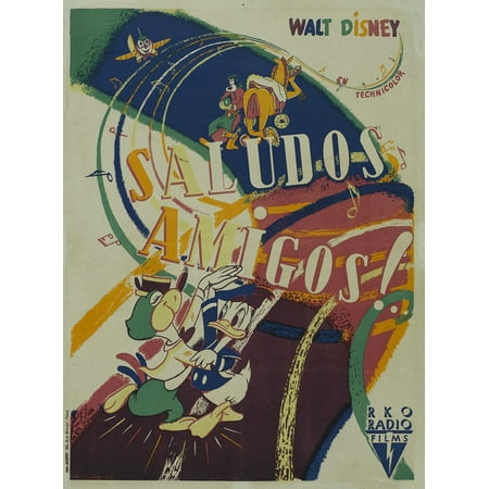 saludos amigos 1942 11x17 movie poster french walmart com