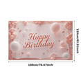 thumbnail image 2 of Soft Pink Birthday Banner Pastel Balloons Decorative Backdrop for Kids Celebration Indoor Party Photo Shoot, 2 of 7
