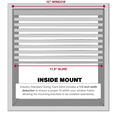 thumbnail image 4 of Lotus & Windoware Cordless 2" Faux Wood Room Darkening Horizontal Blind, 12" W x 72" L, Bright White, Embossed, 4 of 6