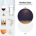 thumbnail image 6 of Pofeuu Gold Black Glitter Print Coasters for Drinks, 4Pack PU Leather Coasters, Bar Drink Coasters for Tabletop Protection, Furniture from Damage-Round Shape, 6 of 6