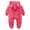 Red, variant on FRSASU Kids Clothes ,Toddler Baby Boys Girls Color Plush Cute Bear Ears Winter Thick Jumpsuit Romper