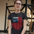 thumbnail image 3 of Tee Hunt I Stand for This Flag T-Shirt Patriotic Veteran's Day American Flag Women's T-Shirt Tee, 3 of 5