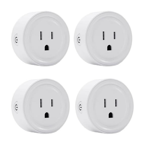 Smart Plug Mini 4-Pack, Wi-Fi Outlets for Smart Home Wi-Fi with Alexa/Google Home/Smart Life, Smart Home hubTimer on/Off Plug, Schedule Built-in app, Mini Wireless Outlet, no hub Required
