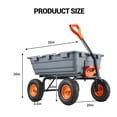 thumbnail image 2 of Garden Dump Cart with 900lb Capacity, Heavy Duty Yard Dump with 180° Rotating Handle and 10" No-Flat Tires, Garden Carts and Wagons, 2 of 7