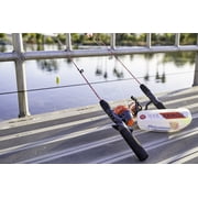 Zebco Dock Demon Spincast Combo, 30 1 Piece Fishing Rod, Red