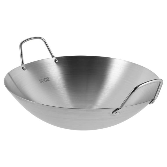 Raindrops Cooking Pot Pan Stainless Steel Wok Brown Frying Practical