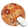 thumbnail image 2 of Disketp Hippie Flower Small Mouse Pad 7.9x7.9 Inches,Washable Round Mousepad For Office Laptop Computer,Non-Slip Rubber Base Mouse Pads For Wireless Mouse, 2 of 9