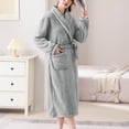 thumbnail image 4 of Pajamas for Women Set, Womens Cotton Bathrobe, Towel Robe for Women in Soft Terry Cloth, Highly Absorbent Cotton Robes for Women with Refined Blue Piping, Cuffed Sleeves, 4 of 9