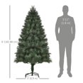 thumbnail image 3 of HOMCOM 6 FT Artificial Christmas Tree with Realistic Branch Tips Green, 3 of 10