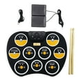 thumbnail image 3 of Electronic Drum Practice Drum Pad Drum Sticks Birthday Holiday Gifts CUTICAT Tambor electronico, 3 of 4