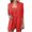 Red, variant on Aoochasliy Womens Blazer Jacket Clearance Solid Long Sleeve Cardigan Coat Pocket Vest Shorts Suit