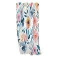 thumbnail image 2 of Watercolor Flowers and Leaves Blackout Curtains 84"x52" Thermal Insulated Curtain 1 Panel, 2 of 7