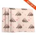 thumbnail image 2 of DouZhe Polyester Set de 4 Napperons, Mignon Romantique Couple Paresseux Modèle Résistant à la Chaleur Place Mats pour Table à Manger, 12 x 18 Po, 2 of 6