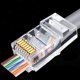 thumbnail image 5 of 100Pcs Conector RJ45 6U Paso Chapado en Cable Ethernet MóDulo Plug Red RJ-45 Crystal Heads Cat5 Cat5E, 5 of 5