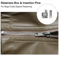 thumbnail image 4 of Unique Bargains 10Sets Zipper Repair Kits, #5 Retainers Box & Insertion Pins for Zippers Replacing, Metallic Black, 4 of 6