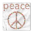 thumbnail image 1 of Groovy Bandana, Peace Sign with Flower, Unisex Head and Neck Tie, by Ambesonne, 1 of 2