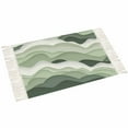 thumbnail image 2 of Sage Green Ombre Large Area Rug 4x6ft Woven Runner Rug,Modern Moire Geometric Abstract Washable Living Room Bedroom Kitchen Bathroom Classroom Carpet with Tassels,Indoor Outdoor Throw Door Mat, 2 of 5