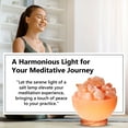 thumbnail image 3 of Himalayan Glow Massage Bowl Salt Lamp with Natural Crystal Chunks and Dimmer Cord, Wood Base, Night Light, 3 of 6