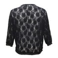 thumbnail image 6 of Weikingp Womens Cardigan, Women'S Autumn Patterned Lace Hollow Lace Solid Color Nine Quarter Sleeved Cardigan Fall Clothes for Women 2024 Lace Tops for Women Black L, 6 of 6