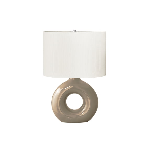 Lighting - 24"h - Table Lamp - Brown Ceramic - Ivory/Cream Shade - Contemporary