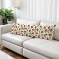 thumbnail image 2 of Red Strawberry Body Pillow Covers 20"x54", Summer Fruits Farmhouse Leaves Flower Pastoral Soft Brushed Microfiber Breathable Throw Pillow Covers, Pillowcase with Zipper for Couch Sofa Bedroom, 2 of 9