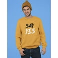 thumbnail image 2 of Say Yes Brushstroke Sweatshirt Men -GoatDeals Designs, Male x-Large, 2 of 4