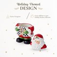thumbnail image 3 of Spode Christmas Tree Black & White Santa Candy Jar - 8-Inch Ceramic Candy Storage Jar with Lid - Decorative Christmas Cookie Container for Holiday Kitchen Counter Displays, Treats, and Gifts, 3 of 7