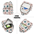 thumbnail image 5 of FORMRS Mini Backpack Purse for Women Travel Daypack Casual Shoulder Bag, Flowers Geometric Pattern, 5 of 7