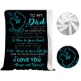 thumbnail image 3 of Fancy to My Dad from Daughter Flannel Fleece Throw Blanket 60"x50", Grateful Love Birthday Gift Throws Blankets, Happy Father's Day Present for Sofa, Super Cozy Lightweight Father Gifts Idea Style 6, 3 of 12