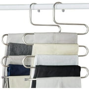 TekDeals Trousers Hanger 5 Layers S Shape Pants Scarf Hanger Holder Closet Space Saver