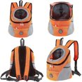 thumbnail image 2 of BRILLAR Mochila transportadora para perros pequeños, bolsa de viaje para mascotas transpirable e impermeable con diseño frontal, aprobada por aerolíneas para senderismo al aire libre, 2 of 5