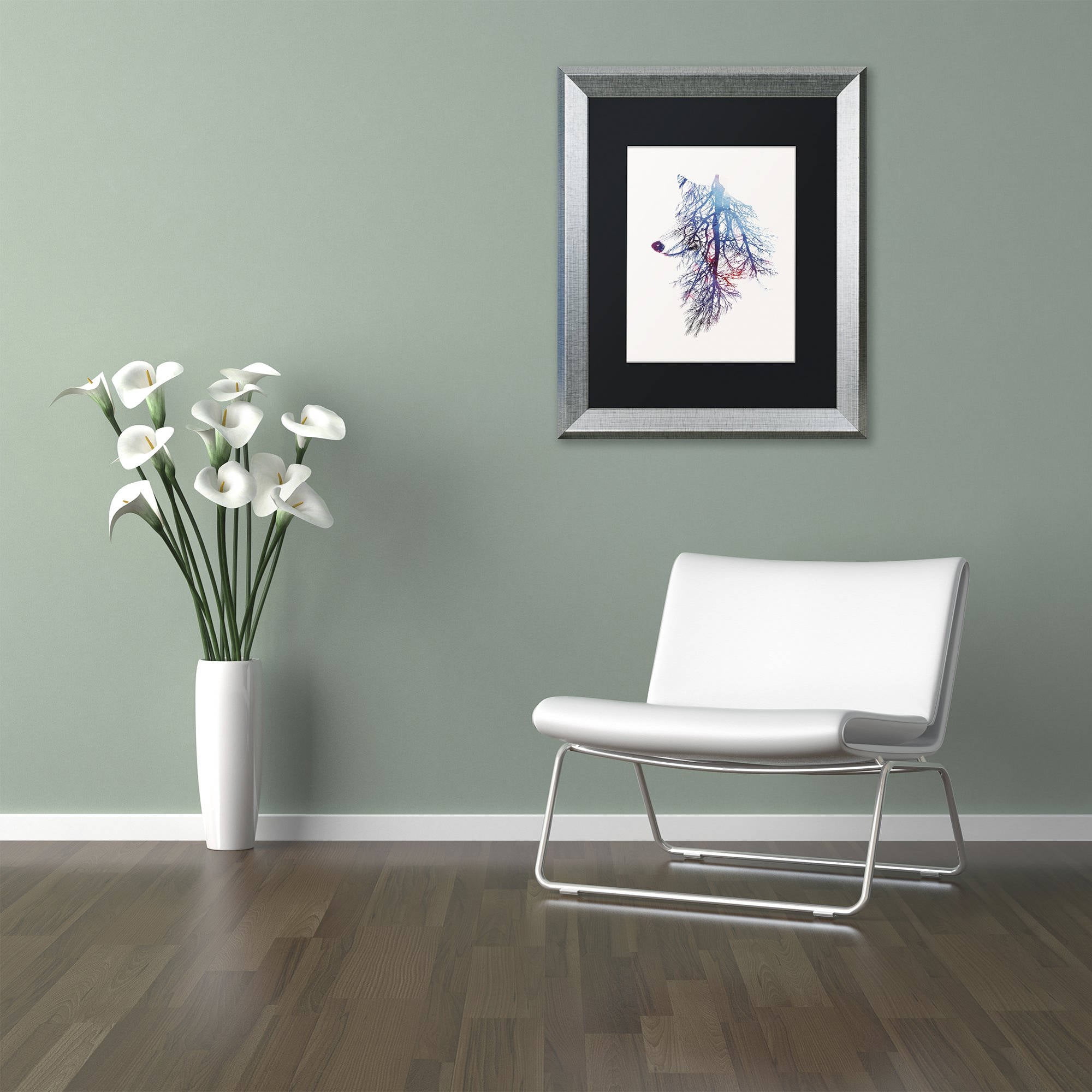 Trademark Fine Art 'My Roots' Canvas Art by Robert Farkas, Black Matte, Silver Frame