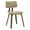 Walnut/Light Brown, variant on LeisureMod Dining Chair Upholstered in Leather with Poplar Wood Frame and Open-Back Design for Modern Home, Kitchen, Living Room, Cafes Clivo Collection in Brown