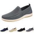 thumbnail image 4 of NOKIO Men's Knit L𝗈afers Laceless S𝗅ip On Flat Mules Shoes Fashion So𝗅id Color Sport Shoes Lightweight Breathable Casual Sneakers Wide Width Closed Toe Walking Shoes, 4 of 9