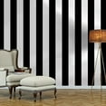 thumbnail image 2 of Tempaper Stripe Black & White Peel and Stick Wallpaper, 20.5" x 16.5', 2 of 5