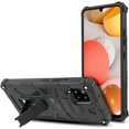 thumbnail image 4 of for Samsung Galaxy A42 Phone Case with Tempered Glass Magnetic Mount Ready Slip Guard Grids Pattern Kickstand Hybrid Slim Shock Bumper Cover, 4 of 4