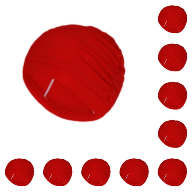 Toystoory Ligero y ajustable Manténgase cómodo en el gorro de baño para mujer Gorro de baño de tela Impermeable rojo rojo 10Conjunto