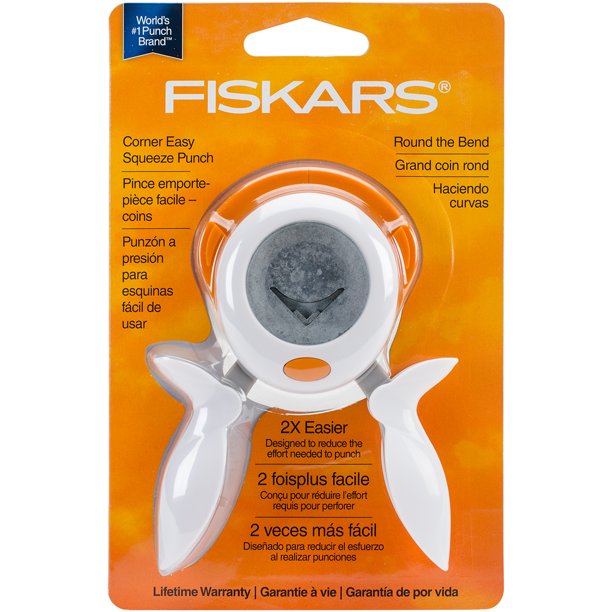 Fiskars Corner Squeeze PunchRound The Bend, .5"