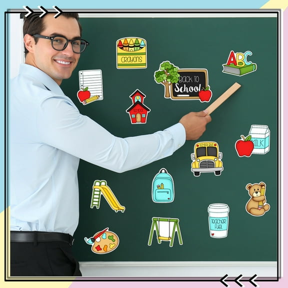 Cute Colorful Magnetic Stickers for School Lockers, Easy Peel and Stick Decor, Durable Reusable Wall Decals, for Classroom Home and Metal Surfaces Organization