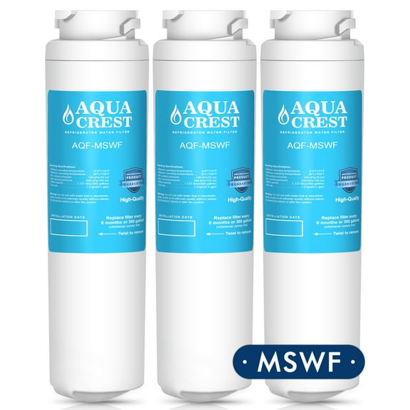 3 Pack AQUACREST MSWF Replacement for GE® MSWF Refrigerator Water Filter