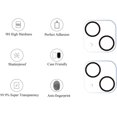thumbnail image 2 of Protector de lente de cámara para iPhone 13 de 6,1 pulgadas y iPhone 13 Mini de 5,4 pulgadas, vidrio templado, dureza 9H, Ultra HD, antiarañazos, fácil de instalar, compatible con fundas [no afecta, 2 of 7