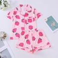thumbnail image 4 of Women's Shorts Suits 2 Piece Summer Beach Hawaiian Printed Short Sleeve Button Down Sets Comfy Casual Vacation Loose Fit Loungewear, 4 of 7