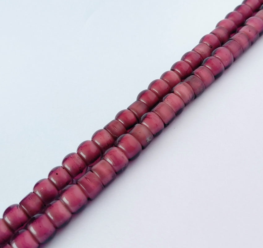 ZuluCraftShop Antique Purple Heart Glass Beads, 8mm  Round Beads