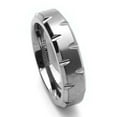 thumbnail image 2 of Men Women 6MM Comfort Fit Titanium Wedding Band Beveled Edges Brushed Finish Notched Ring (Size 7 to 14), 2 of 3