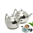 thumbnail image 4 of 1L/1.5L/2L Polished Stainless Steel Teapot Tea Pot Coffee With Kettle Pot Round Stainless Tea Leaf Filter Infuser, 4 of 8
