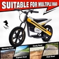 thumbnail image 6 of ICEELF 24V 300W Kids Electric Bike, Electric Dirt Bike with Flashing LED Lights, 2 Speed Settings, Music Function, for Boys Girls Ages 6+,Yellow, 6 of 7