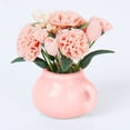 thumbnail image 1 of Planta de Flor de clavel perfecl con Florero de Cerámica Rosa Claro para Decoración de Casa de muñecas 1:12, 1 of 7