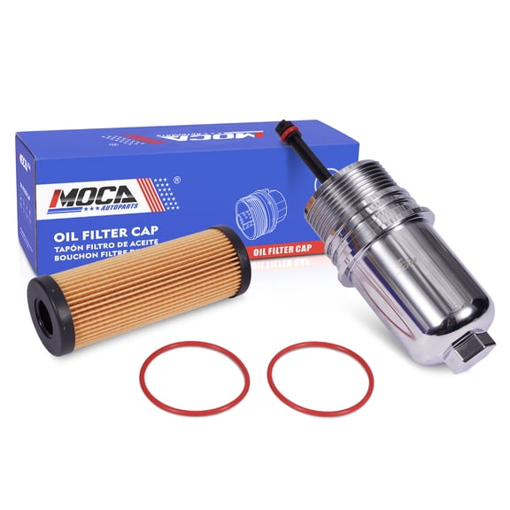 MOCA AUTOPARTS MO363 Aluminum Oil Filter Cap Fit for 2015-2024 Ford Edge 2.7L & 2015-2024 Ford F-150 2.7L & 2020-2024 Lincoln Aviator 3.0L