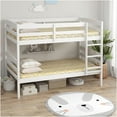 thumbnail image 2 of JERFIT Bunk Bed Twin Over Twin Pine Solid Wood Detachable Bed Frame with High Guardrails, 2 of 7